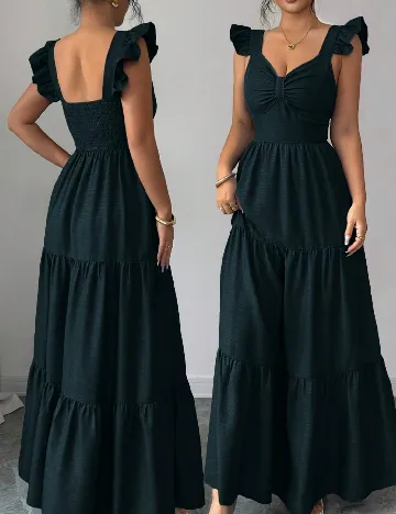 Rochie lunga SHEIN, verde inchis