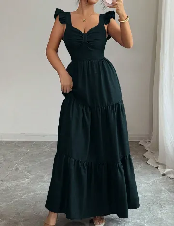 Rochie lunga SHEIN, verde inchis