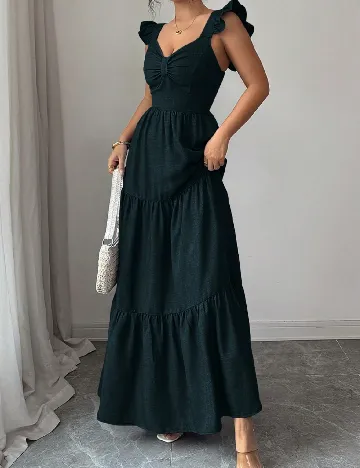 Rochie lunga SHEIN, verde inchis