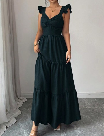 Rochie lunga SHEIN, verde inchis
