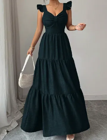 Rochie lunga SHEIN, verde inchis