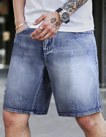 Pantaloni scurti SHEIN, albastru