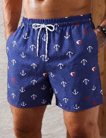 Short de baie SHEIN, albastru