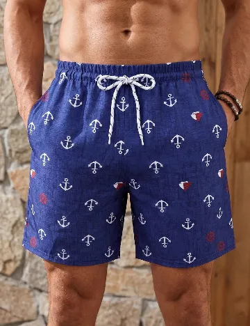 Short de baie SHEIN, albastru