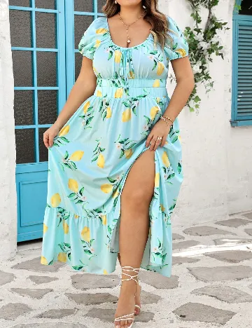 Rochie lunga SHEIN CURVE, albastru