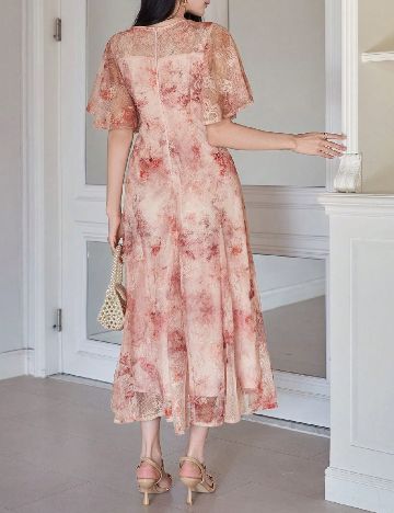 Rochie medie Dazy, roz