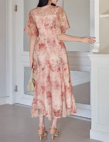 Rochie medie Dazy, roz