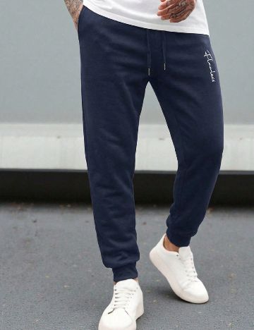 Pantaloni SHEIN, bleumarin