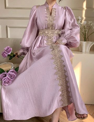 Rochie lunga Dazy, roz