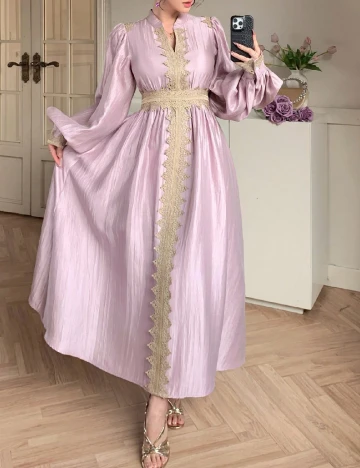 Rochie lunga Dazy, roz