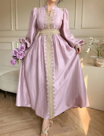 Rochie lunga Dazy, roz