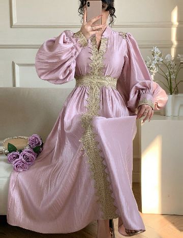 Rochie lunga Dazy, roz