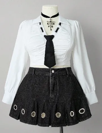 Fusta SHEIN CURVE, negru