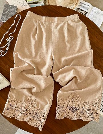 Pantaloni SHEIN CURVE, crem