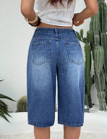 Pantaloni scurti SHEIN, albastru