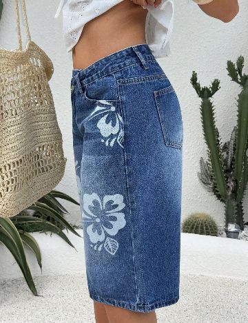 Pantaloni scurti SHEIN, albastru