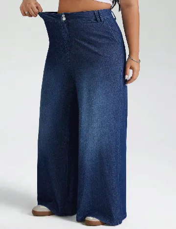 Pantaloni SHEIN CURVE, albastru