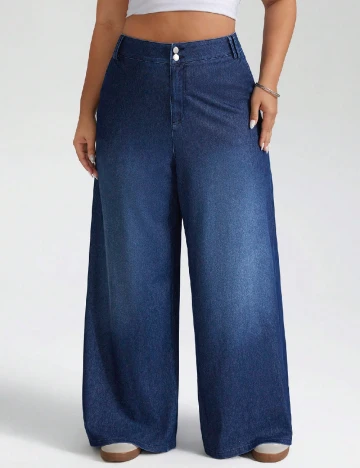 Pantaloni SHEIN CURVE, albastru