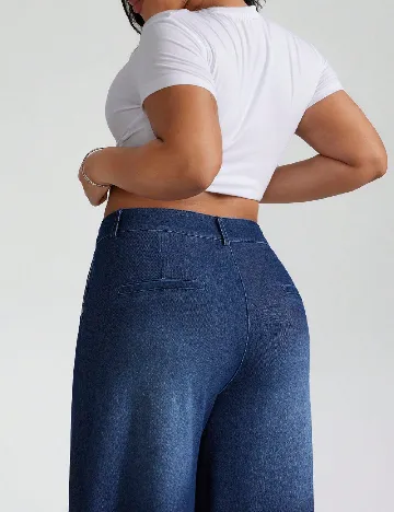 Pantaloni SHEIN CURVE, albastru