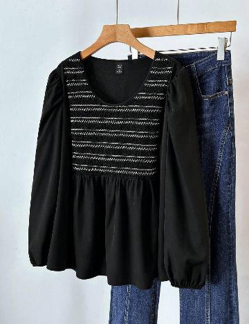 Bluza SHEIN CURVE, negru