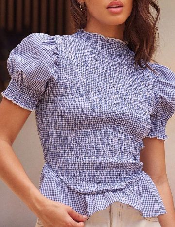 Bluza SHEIN, bleumarin/alb