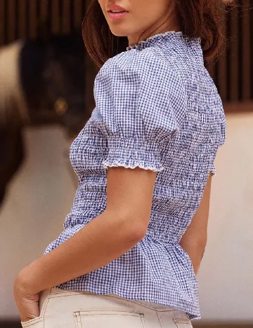 Bluza SHEIN, bleumarin/alb
