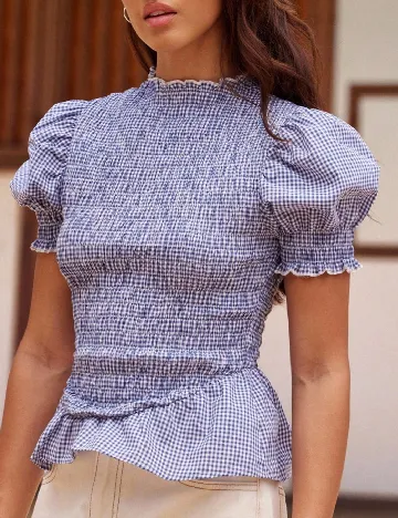 Bluza SHEIN, bleumarin/alb