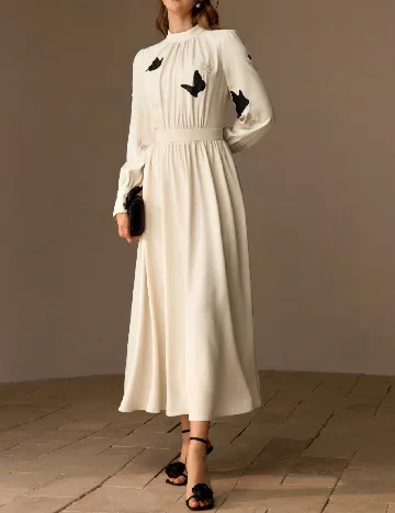 Rochie lunga MOTF, crem