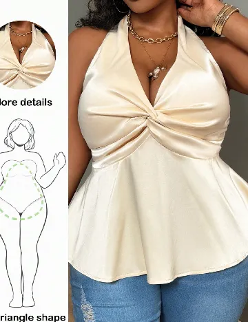 Bluza SHEIN CURVE, crem