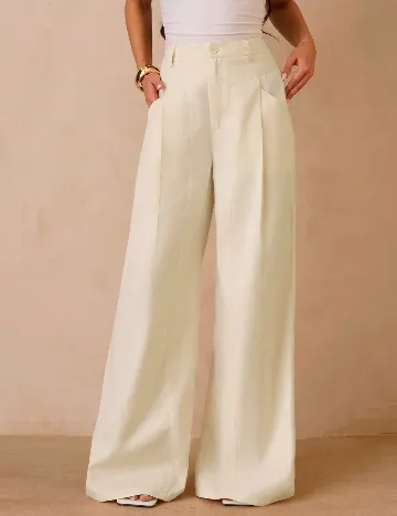 Pantaloni SHEIN, galben deschis