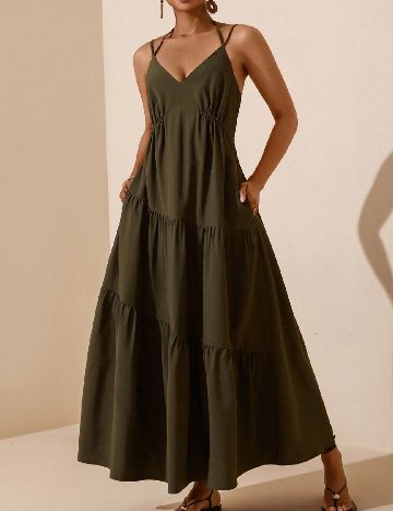 Rochie lunga SHEIN, verde