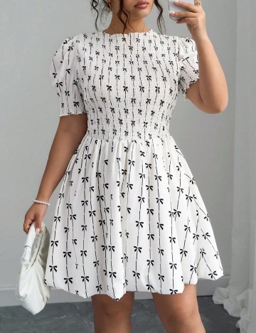 Rochie scurta SHEIN CURVE, alb