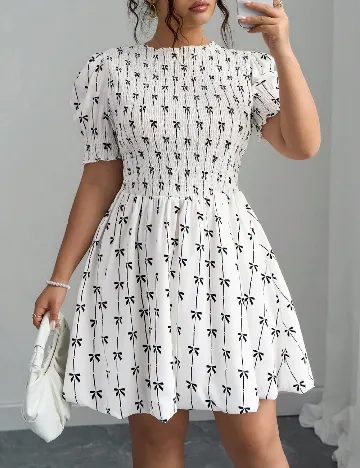 Rochie scurta SHEIN CURVE, alb