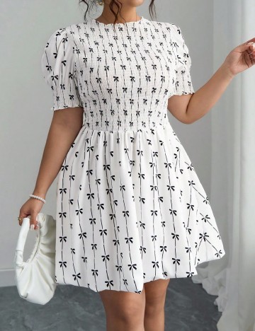 Rochie scurta SHEIN CURVE, alb