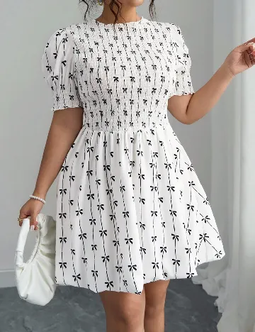 Rochie scurta SHEIN CURVE, alb