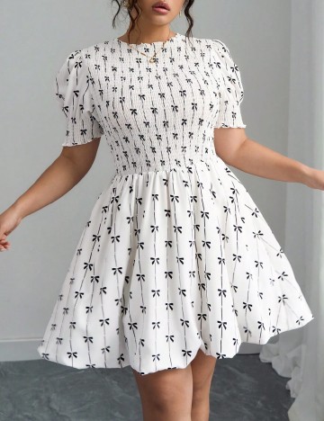 Rochie scurta SHEIN CURVE, alb