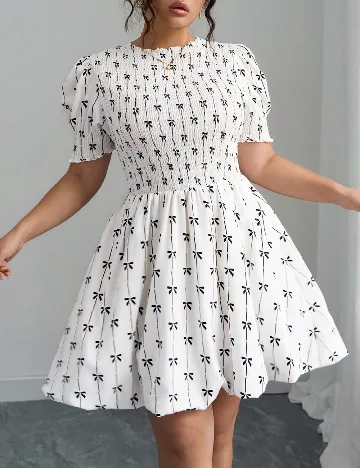 Rochie scurta SHEIN CURVE, alb