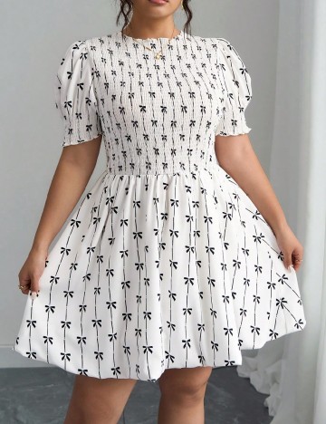 Rochie scurta SHEIN CURVE, alb