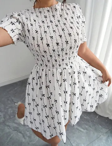 Rochie scurta SHEIN CURVE, alb