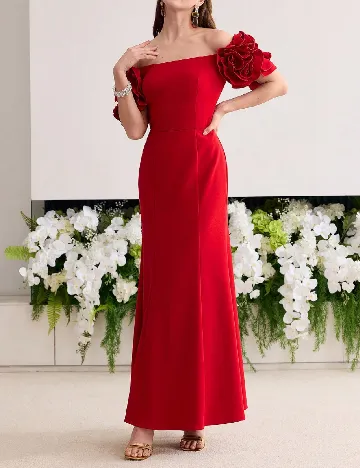 Rochie lunga MOTF, rosu