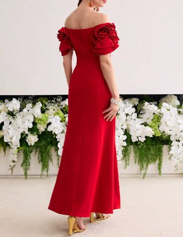 Rochie lunga MOTF, rosu