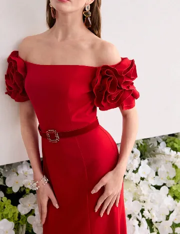 Rochie lunga MOTF, rosu