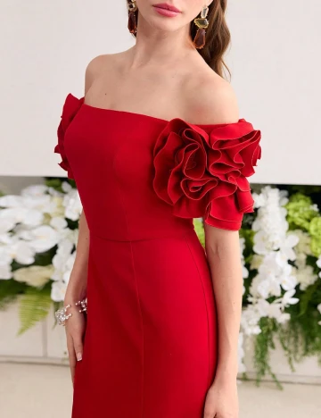 Rochie lunga MOTF, rosu