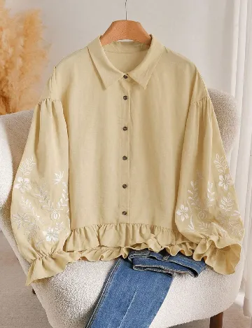 Camasa SHEIN CURVE, crem