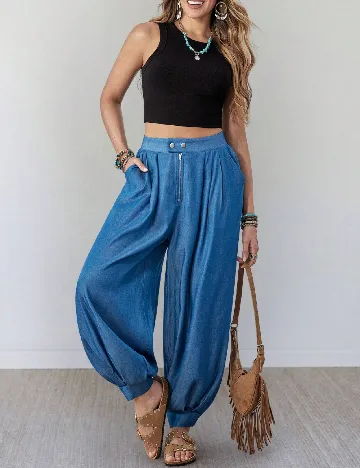 Pantaloni SHEIN, albastru