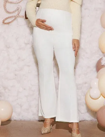 Pantaloni SHEIN Maternity, alb
