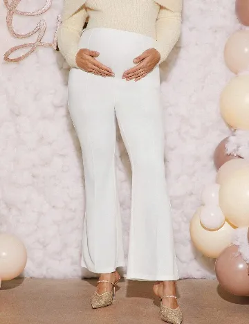 Pantaloni SHEIN Maternity, alb