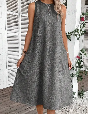 Rochie medie Emery Rose, gri