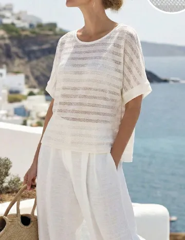 Tricou SHEIN, ecru
