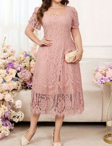 Rochie medie SHEIN CURVE, roz